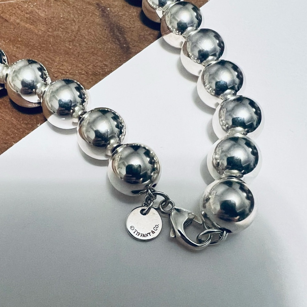 Tiffany Ball Necklace 18” sterling silver - Picture 8 of 9